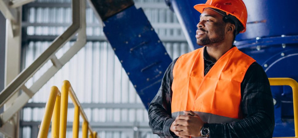 african-american-worker-standing-uniform-wearing-safety-hat-factory